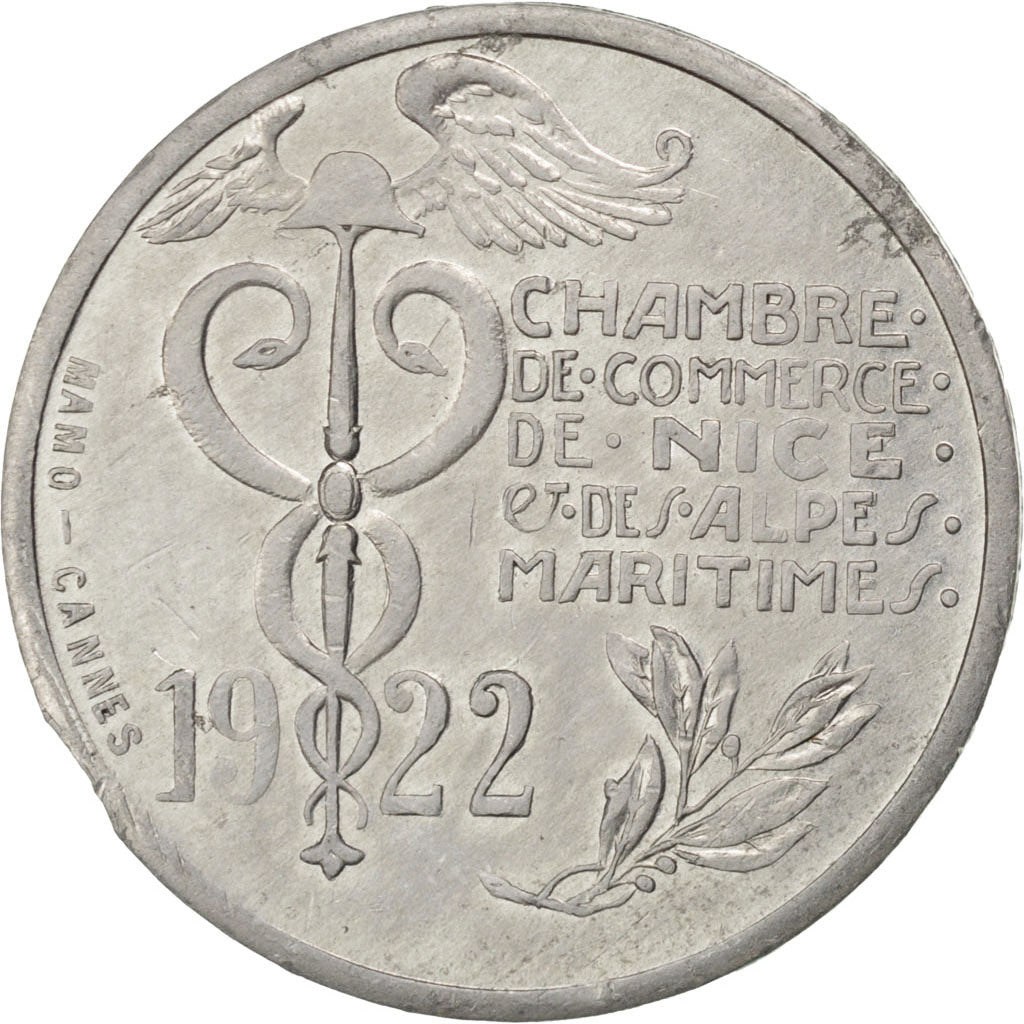 France, 10 Centimes, 1922, AU(50-53), Aluminium, Elie #10.4, 1.62