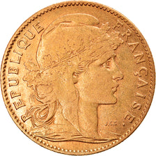Moneda, Francia, Marianne, 10 Francs, 1901, Paris, MBC, Oro, KM:846