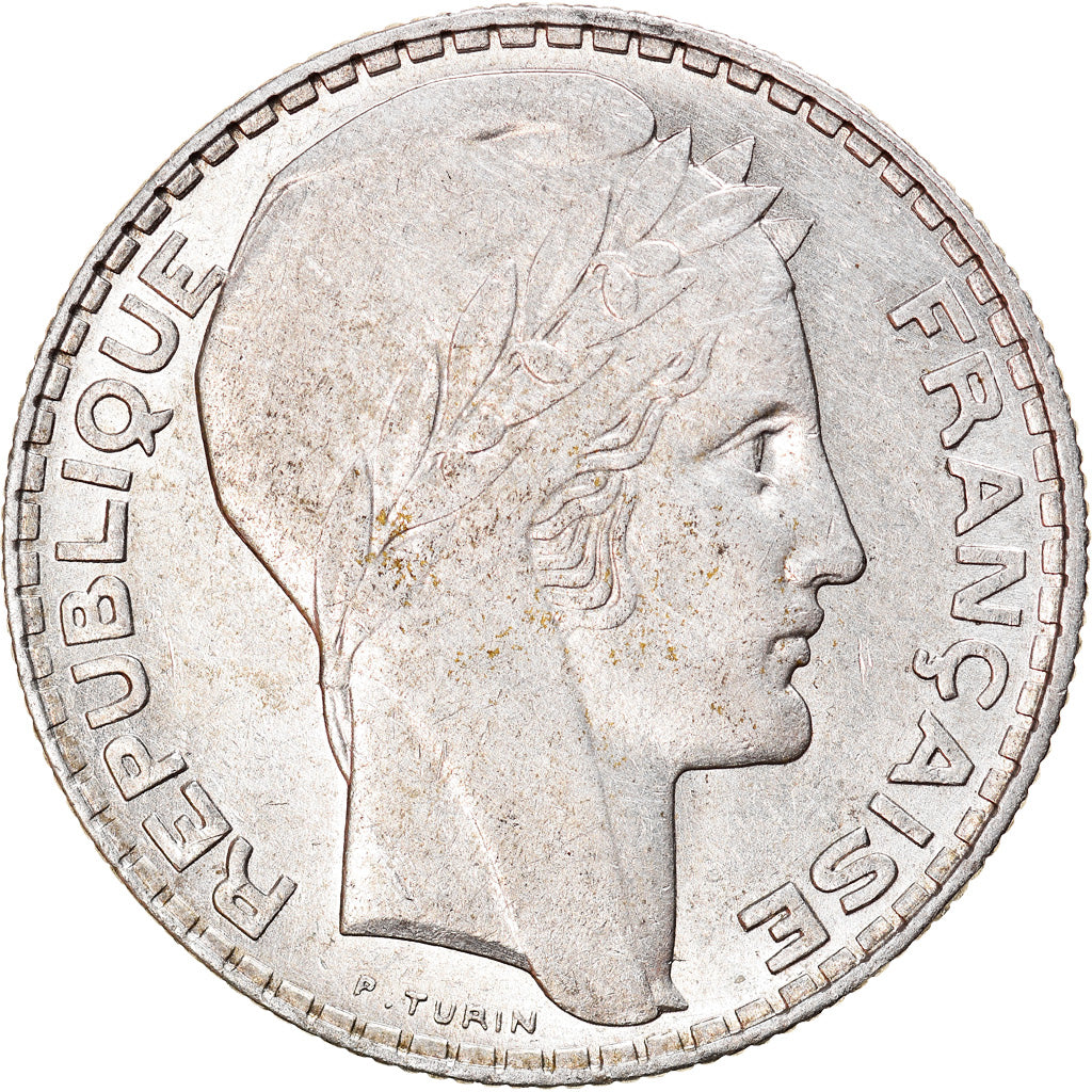 Munten, Frankrijk, Turin, 10 Francs, 1938, Paris, PR, Zilver, KM:878