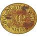 France, 10 Centimes, EF(40-45), Brass, Elie #30.1, 2.30