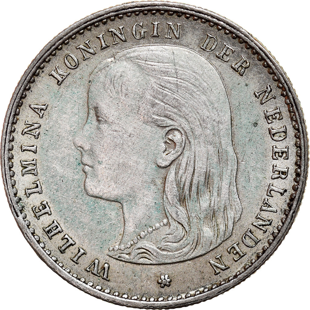 Moneta, Paesi Bassi, Wilhelmina I, 10 Cents, 1894, SPL-, Argento, KM:116