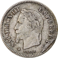Moneda, Francia, Napoleon III, Napoléon III, 20 Centimes, 1867, Paris, MBC