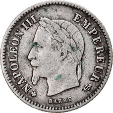 Moneda, Francia, Napoleon III, Napoléon III, 20 Centimes, 1867, Strasbourg