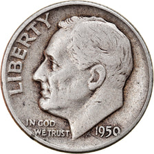 Moneta, USA, Roosevelt Dime, Dime, 1950, U.S. Mint, Philadelphia, EF(40-45)