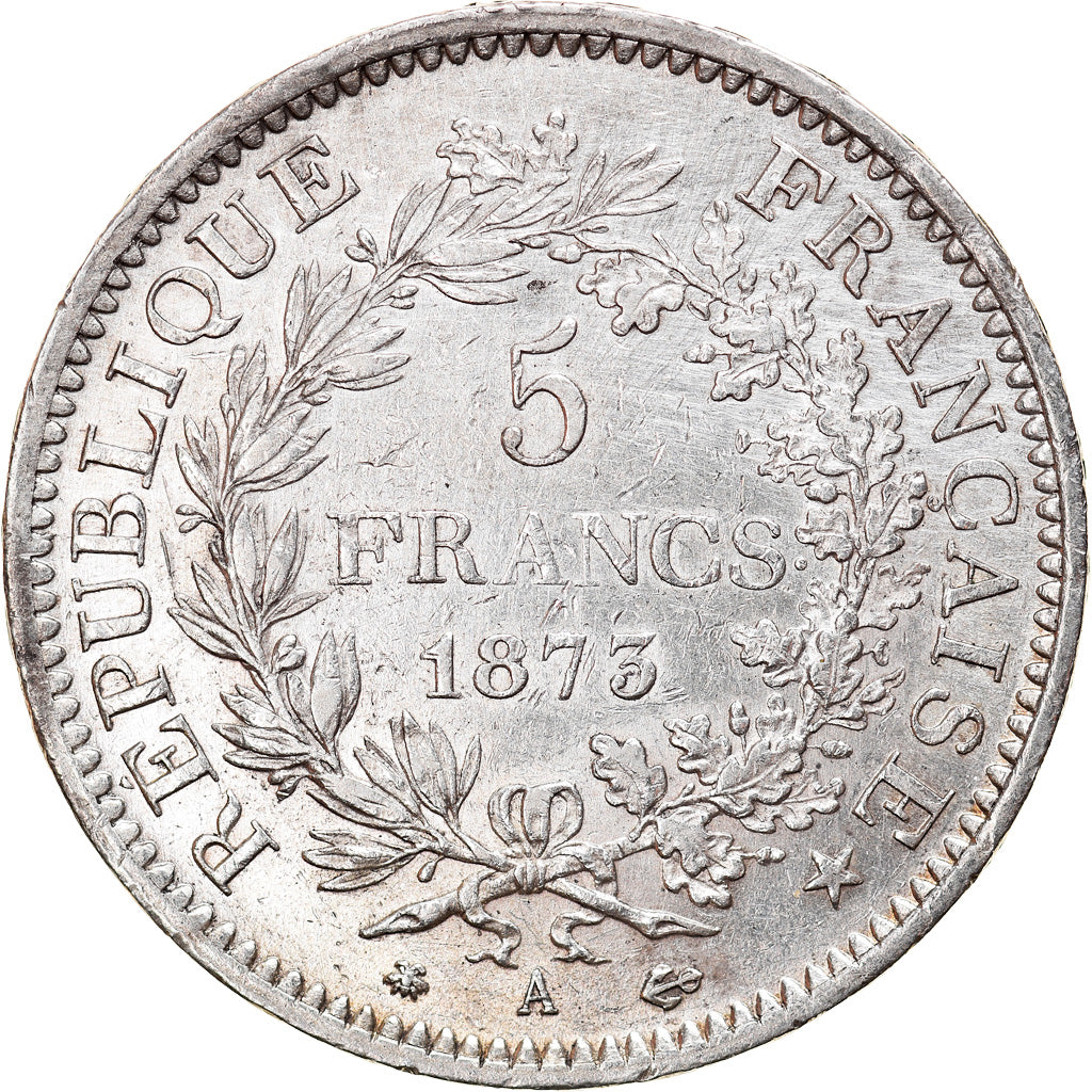 Munten, Frankrijk, Hercule, 5 Francs, 1873, Paris, PR, Zilver, KM:820.1