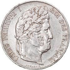 Moeda, França, Louis-Philippe, 5 Francs, 1846, Paris, EF(40-45), Prata