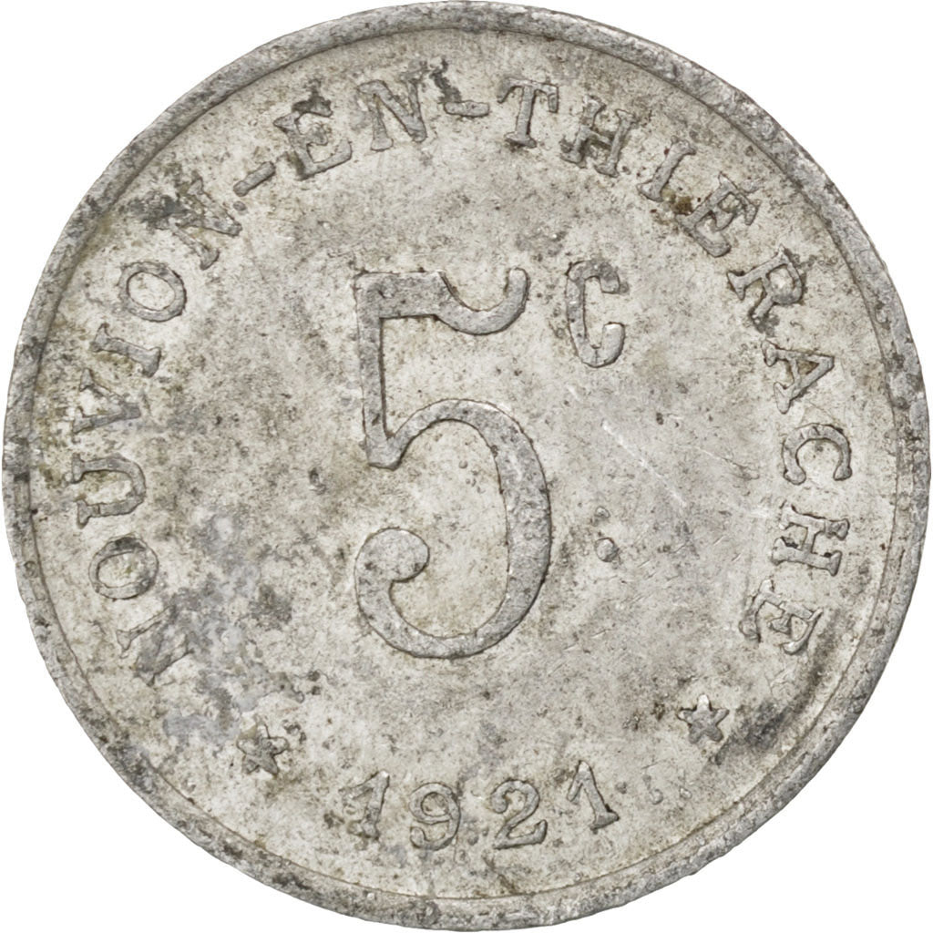 France, 5 Centimes, 1921, EF(40-45), Aluminium, Elie #10.1, 0.65