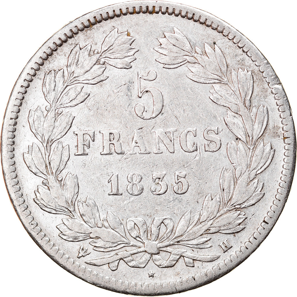 Coin, France, Louis-Philippe, 5 Francs, 1835, La Rochelle, VF(30-35), Silver