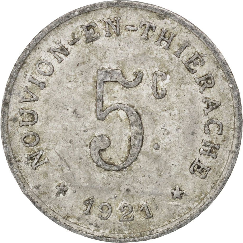 France, 5 Centimes, 1921, EF(40-45), Aluminium, Elie #10.1, 0.64