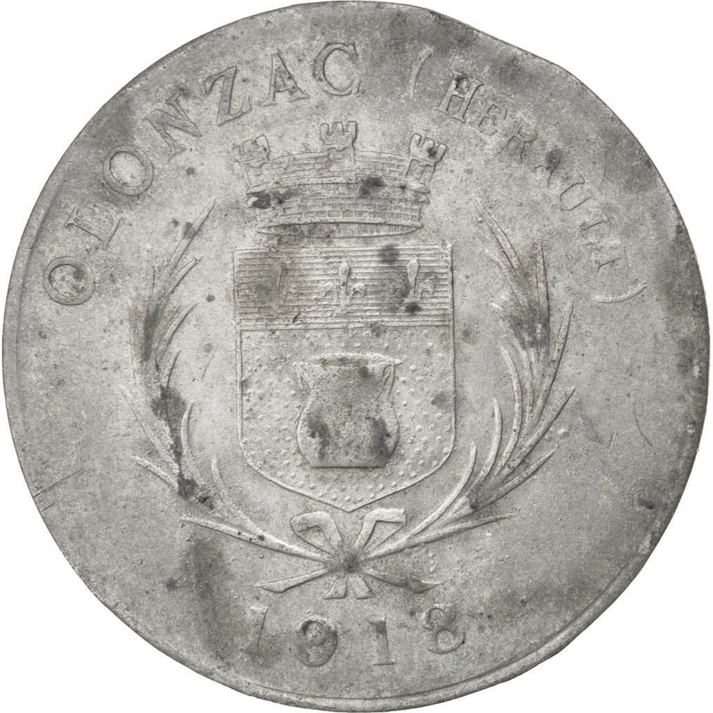 Olonzac, Coopérative de Consommation, 10 Centimes 1918, Elie 20.2