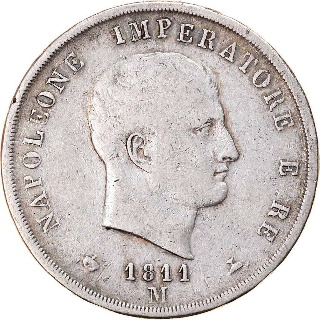 Moneta, STATI ITALIANI, KINGDOM OF NAPOLEON, Napoleon I, 5 Lire, 1811, Milan
