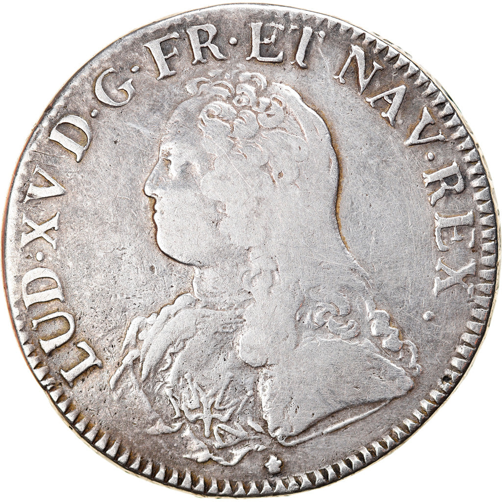 Coin, France, Louis XV, Écu aux branches d'olivier, Ecu, 1726, Bordeaux