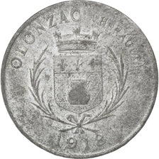 Moneta, Francia, 10 Centimes, 1918, BB, Zinco, Elie:20.2