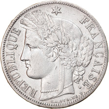 Moeda, França, Cérès, 5 Francs, 1870, Paris, EF(40-45), Prata, KM:819