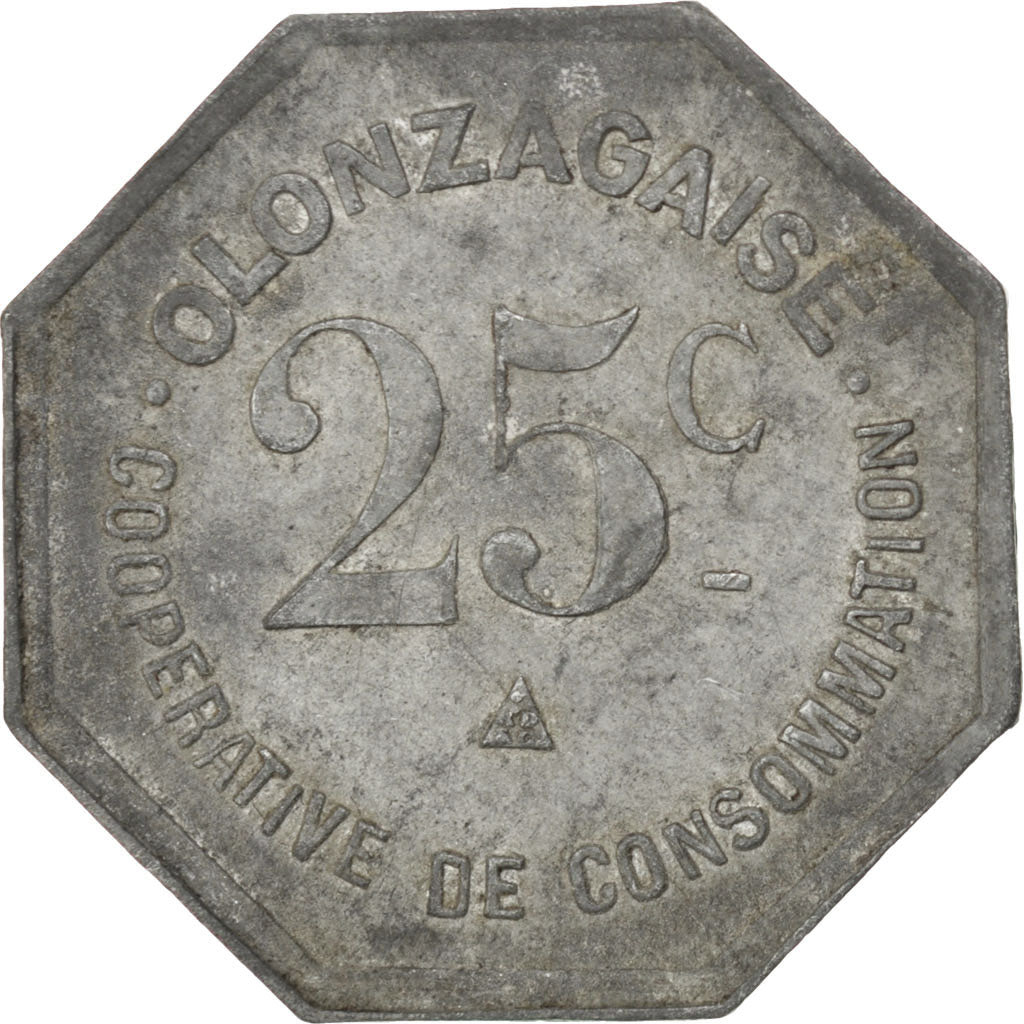 Olonzac, Coopérative de Consommation, 25 Centimes 1918, Elie 20.3
