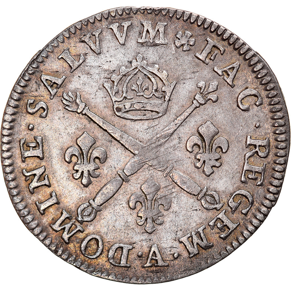 Moeda, França, Louis XIV, 10 Sols aux insignes, 10 Sols-1/8 Ecu, 1704, Paris