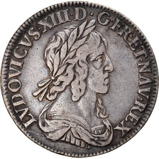Coin, France, Louis XIII, 1/4 Écu 2e poinçon de Warin, buste drapé et