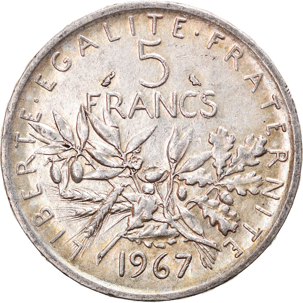 Coin, France, Semeuse, 5 Francs, 1967, Paris, AU(50-53), Silver, KM:926