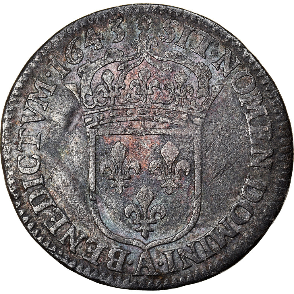 Coin, France, Louis XIII, 1/12 Écu, 2e poinçon de Warin, buste drapé et