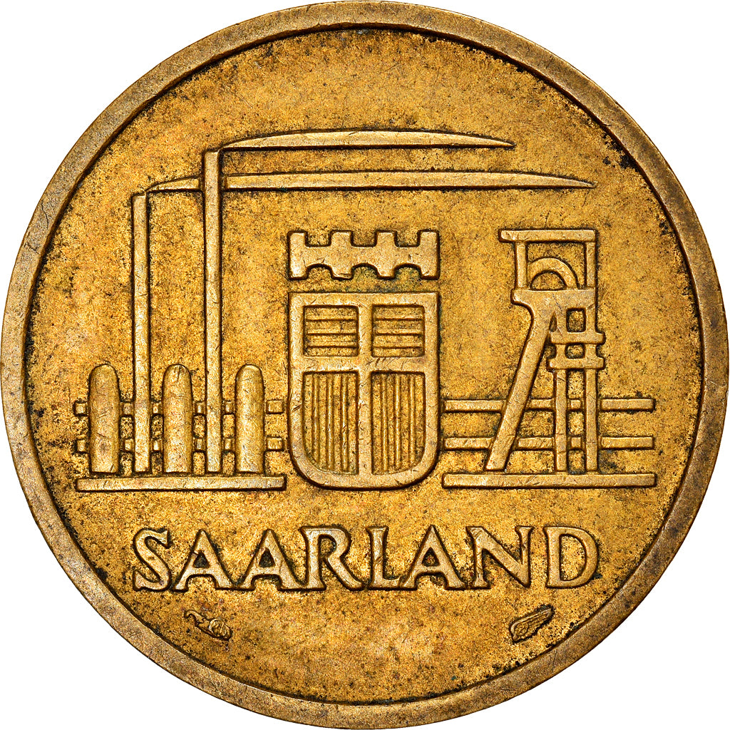 Monnaie, SAARLAND, 20 Franken, 1954, Paris, TTB+, Aluminum-Bronze, KM:2