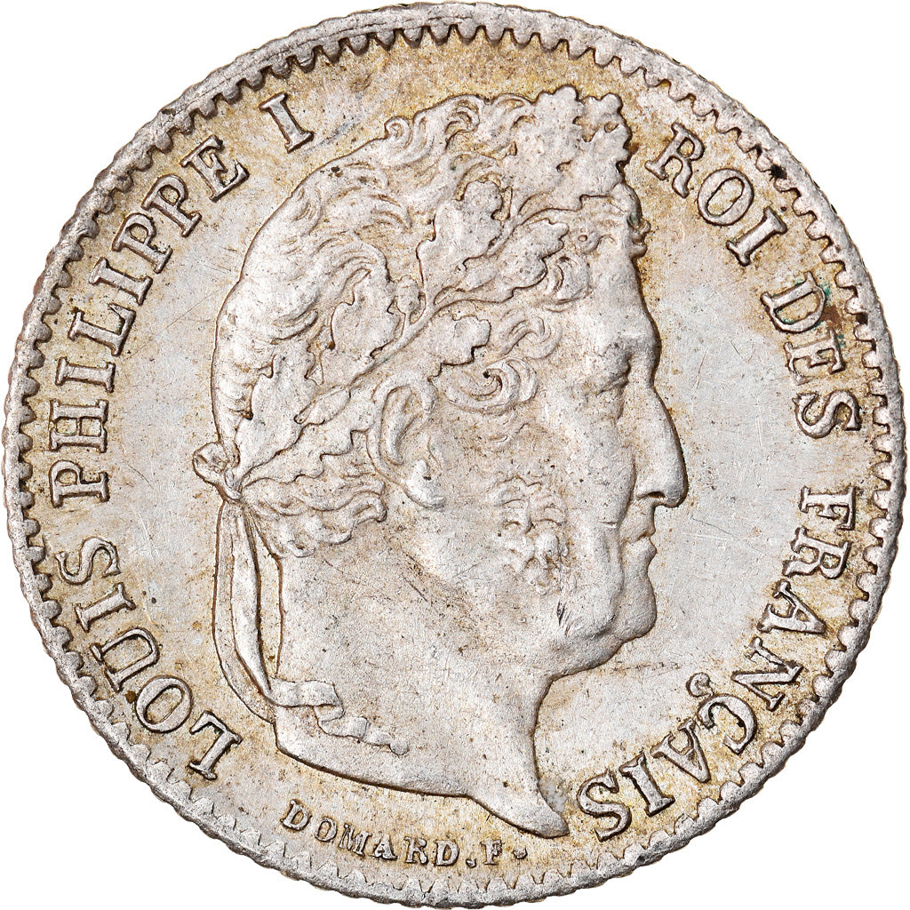 Moneda, Francia, Louis-Philippe, 1/4 Franc, 1831, Rouen, MBC+, Plata, KM:740.2