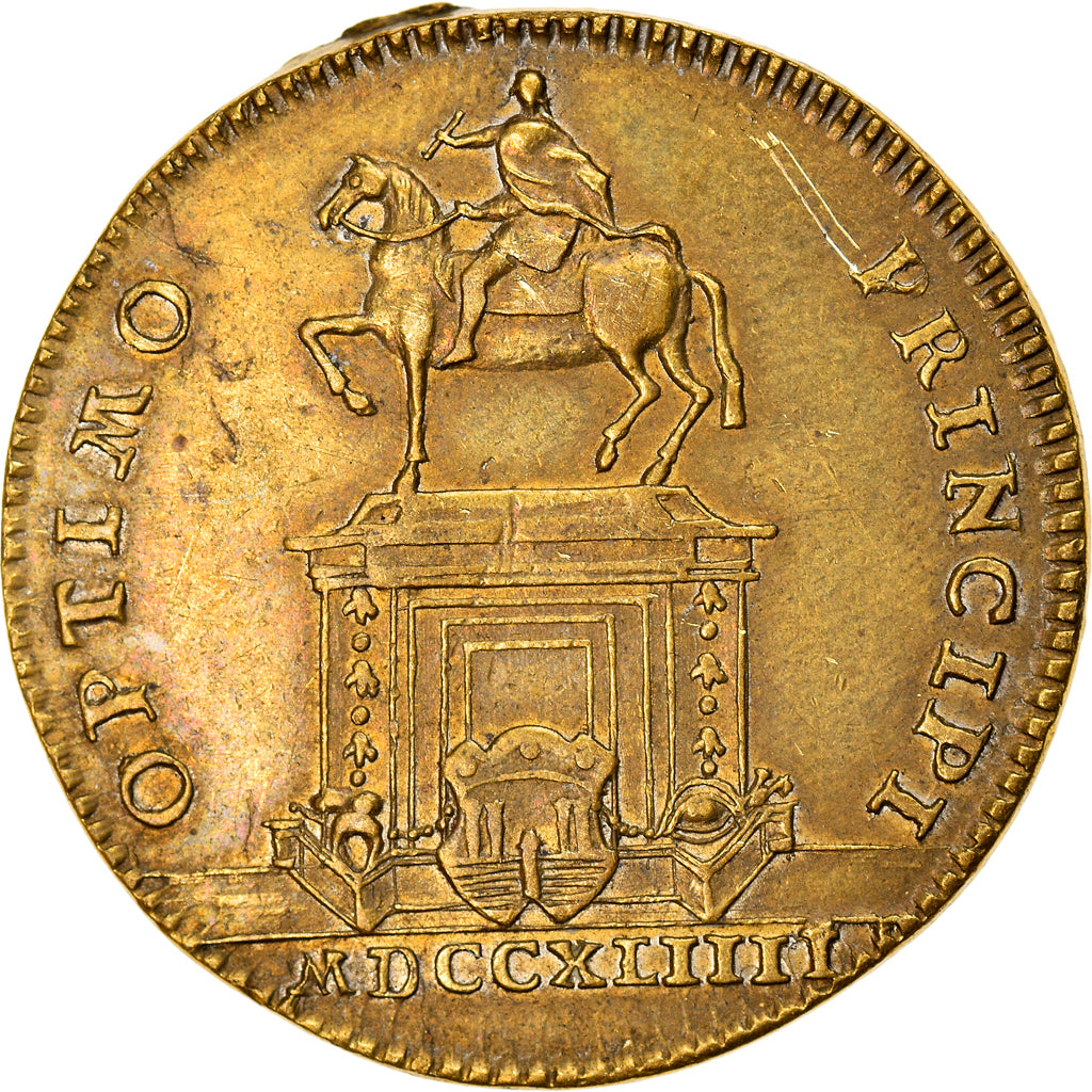 France, Token, Place de la Bourse, Statue Equestre de Louis XV, Bordeaux