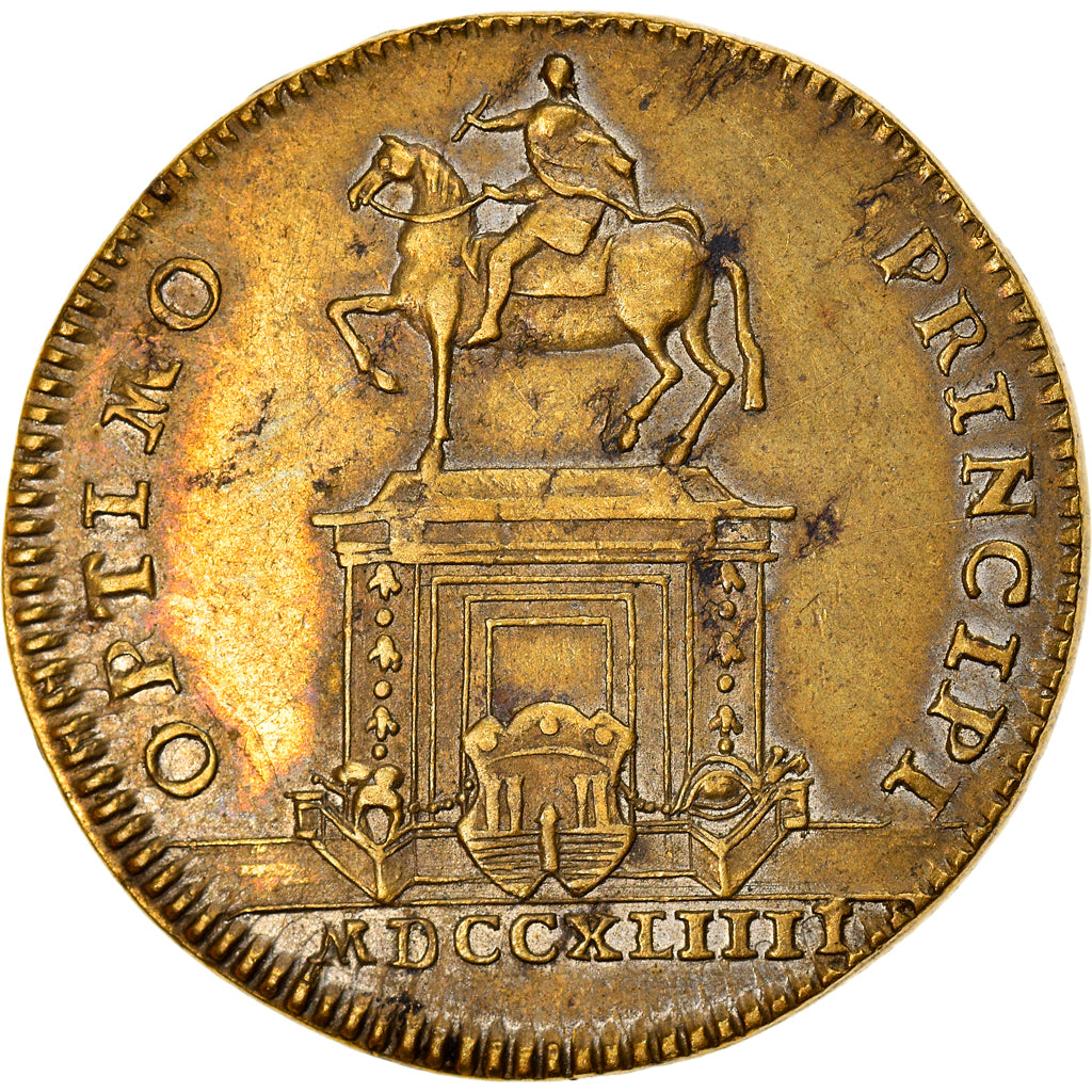 Frankrijk, Token, Place de la Bourse, Statue Equestre de Louis XV, Bordeaux