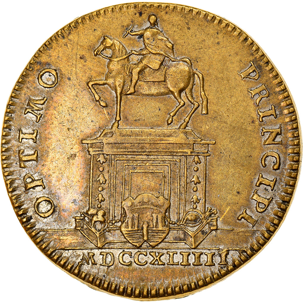 Francia, Token, Place de la Bourse, Statue Equestre de Louis XV, Bordeaux