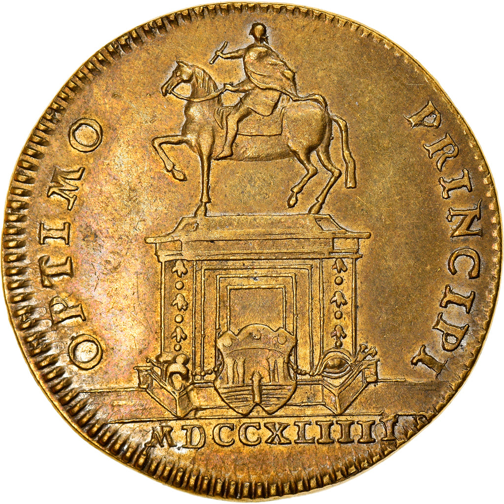 France, Token, Place de la Bourse, Statue Equestre de Louis XV, Bordeaux