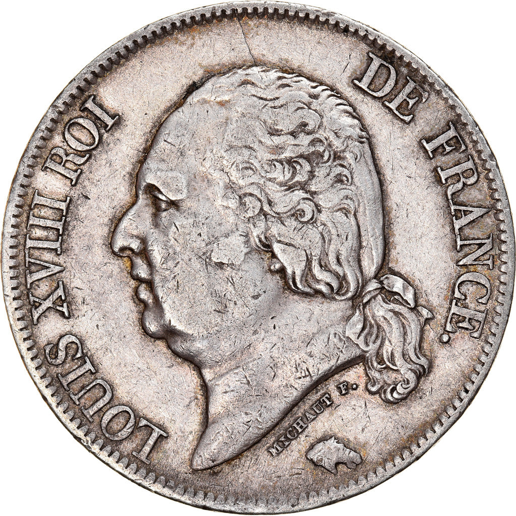 Münze, Frankreich, Louis XVIII, Louis XVIII, 5 Francs, 1822, Lille, S+, Silber
