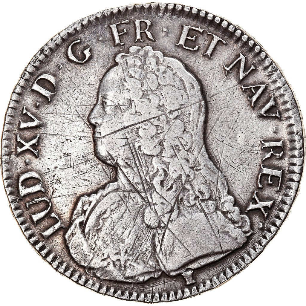 Coin, France, Louis XV, Écu aux branches d'olivier, Ecu, 1734, Rennes