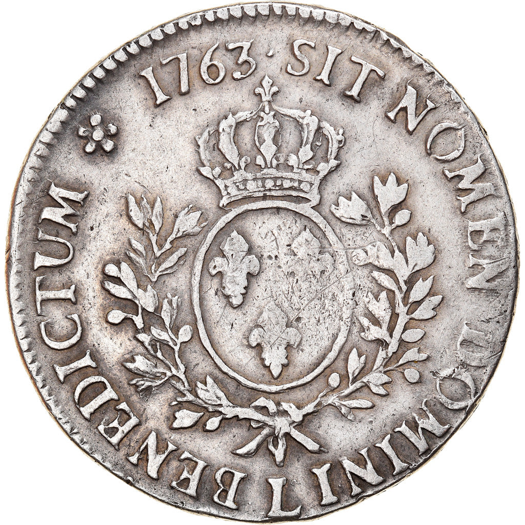 Monnaie, France, Louis XV, Écu au bandeau, Ecu, 1763, Bayonne, TB, Argent