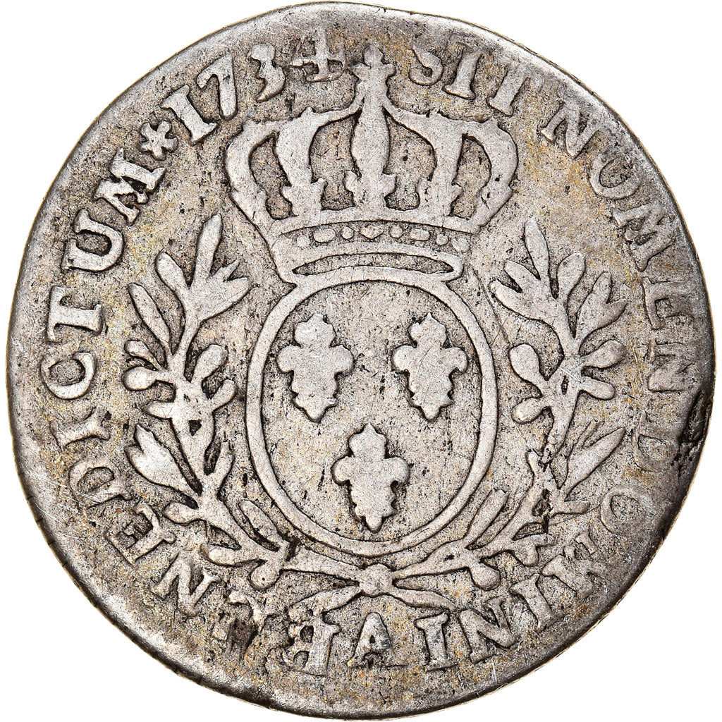 Moneta, Francja, Louis XV, 1/10 Écu aux branches d'olivier, 12 Sols, 1/10 ECU