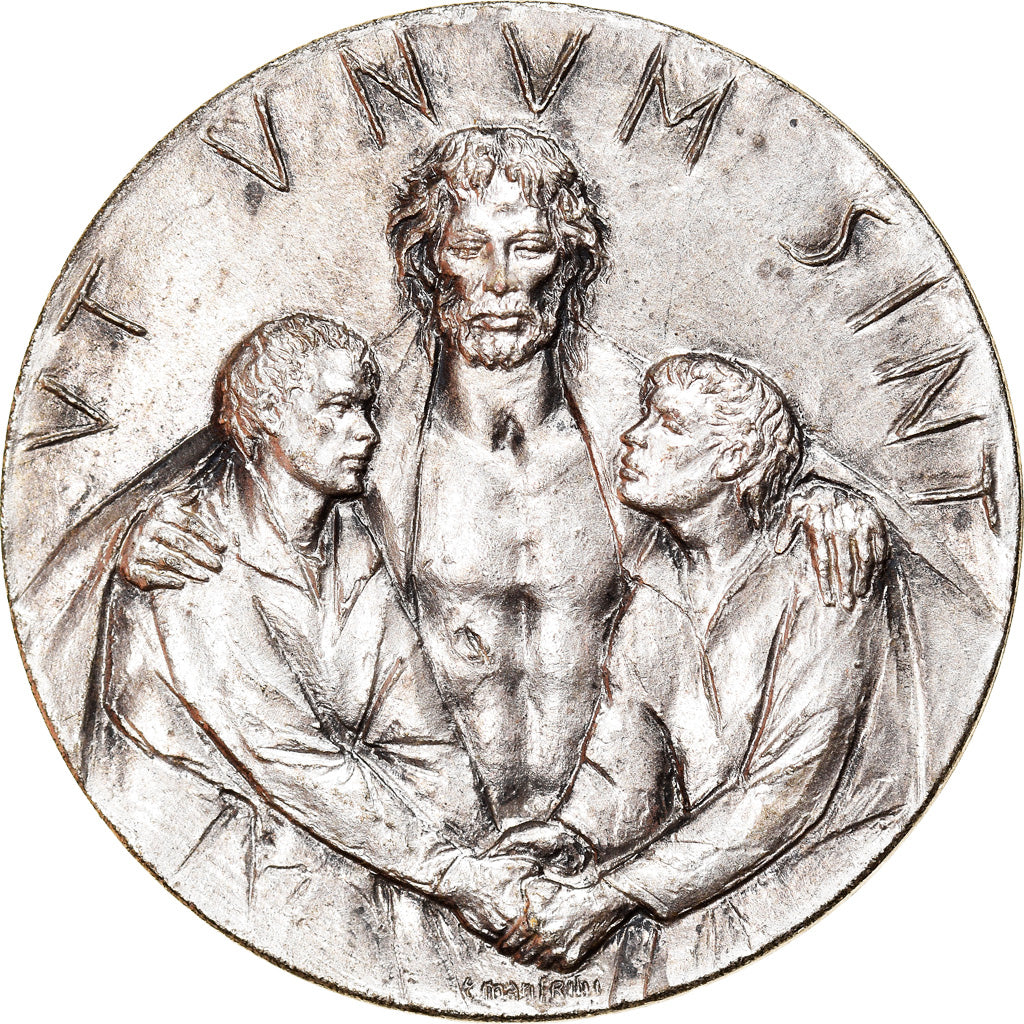 Vaticano, medaglia, Jubilé de Rome, 1975, Manfrini, SPL, Bronzo argentato