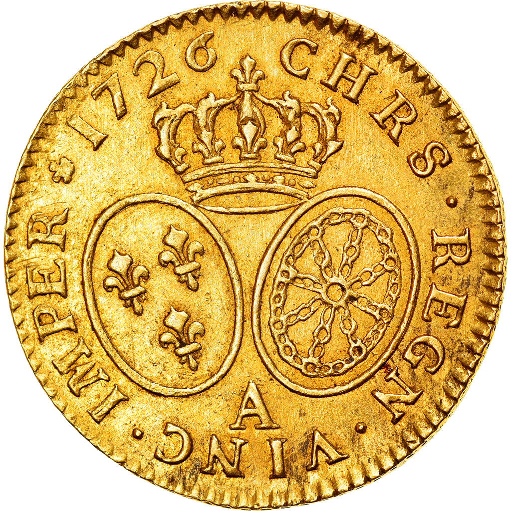 Monnaie, France, Louis XV, Louis d'or aux lunettes, Louis d'Or, 1726, Paris
