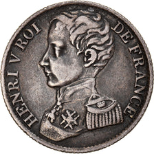 Monnaie, France, Henri V, Franc, 1831, Paris, TTB, Argent, Gadoury:451, KM:28.2