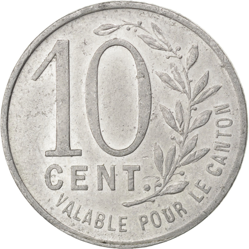 France, 10 Centimes, EF(40-45), Aluminium, Elie #10.1, 0.96