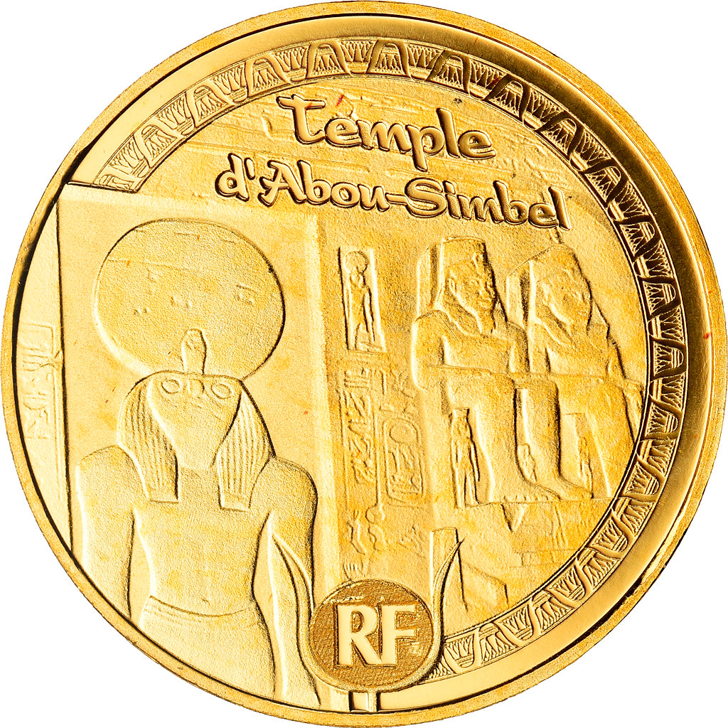 Francja, 5 Euro, Temple d'Abou-Simbel, 2012, Paris, MS(65-70), Złoto, KM:1907