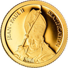 Coin, Gabon, jean paul II, 1000 Francs CFA, 2014, Paris, MS(65-70), Gold
