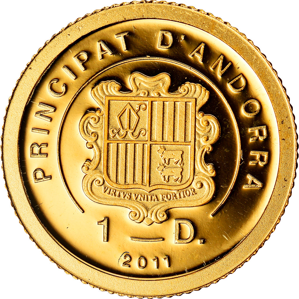 Coin, Andorra, Napoléon Bonaparte, Diner, 2011, MS(65-70), Gold