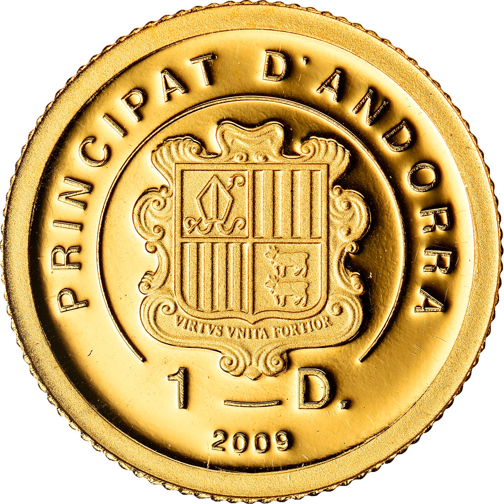 Coin, Andorra, Johannes Kepler, Diner, 2009, MS(65-70), Gold