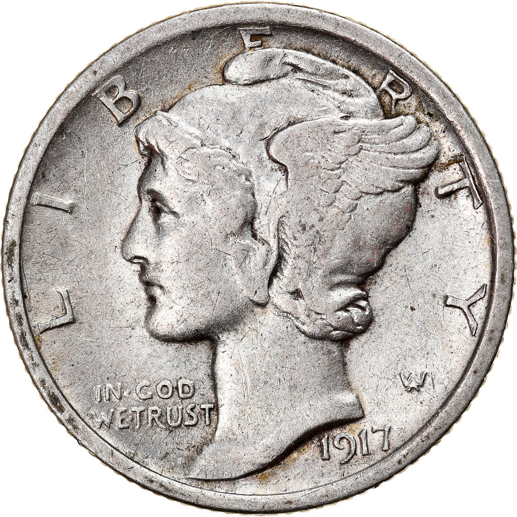 Moneta, Stati Uniti, Mercury Dime, Dime, 1917, U.S. Mint, Philadelphia, SPL-
