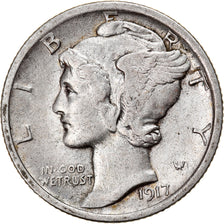 Moneta, Stati Uniti, Mercury Dime, Dime, 1917, U.S. Mint, Philadelphia, SPL-
