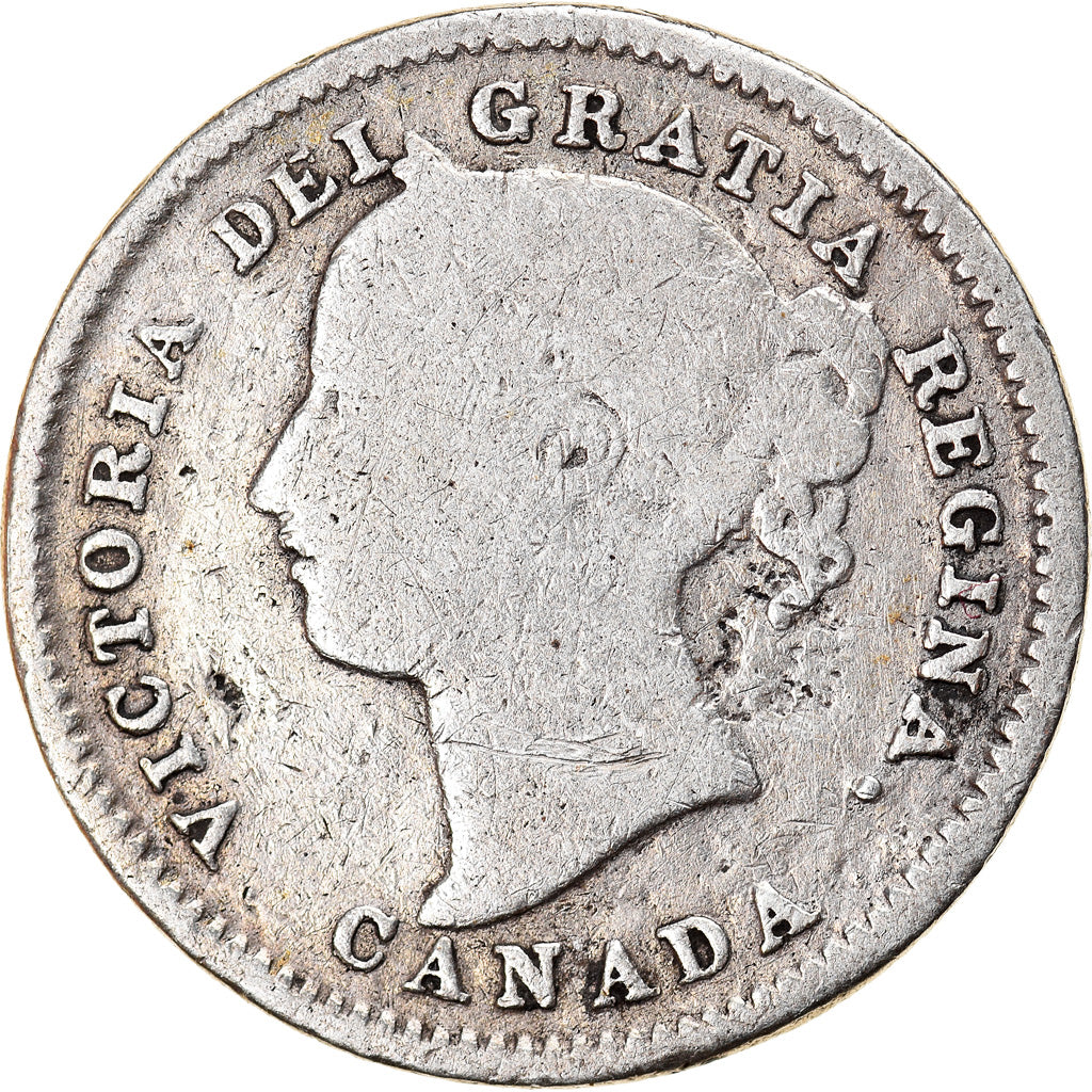 Monnaie, Canada, Victoria, 10 Cents, 1886, Royal Canadian Mint, B+, Argent, KM:3