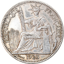 Münze, FRENCH INDO-CHINA, 10 Cents, 1923, Paris, SS, Silber, KM:16.1