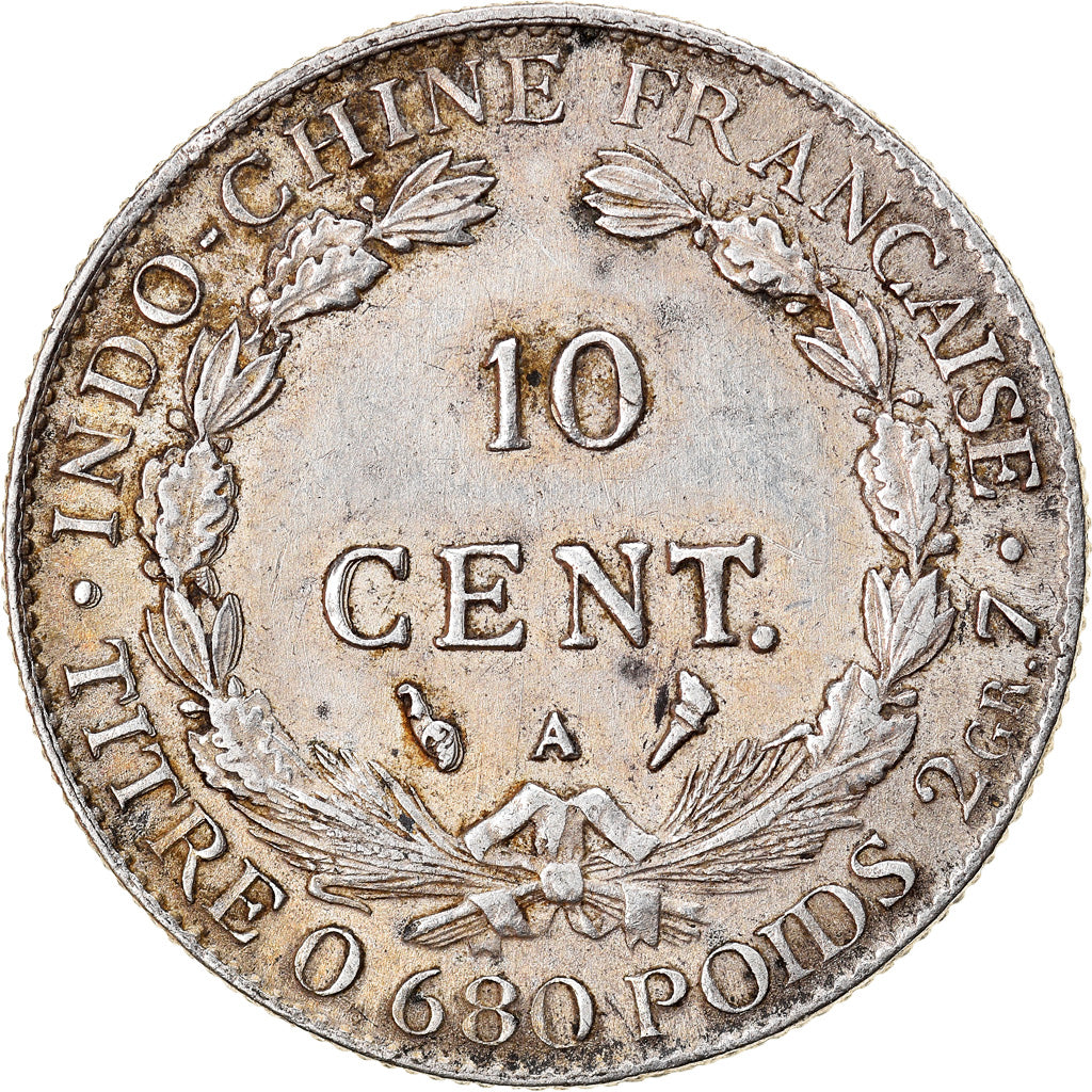 Coin, FRENCH INDO-CHINA, 10 Cents, 1923, Paris, EF(40-45), Silver, KM:16.1