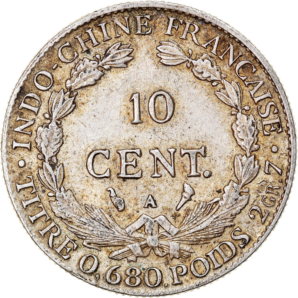 Coin, FRENCH INDO-CHINA, 10 Cents, 1923, Paris, EF(40-45), Silver, KM:16.1