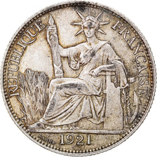 Coin, FRENCH INDO-CHINA, 20 Cents, 1921, Paris, EF(40-45), Silver, KM:17.1