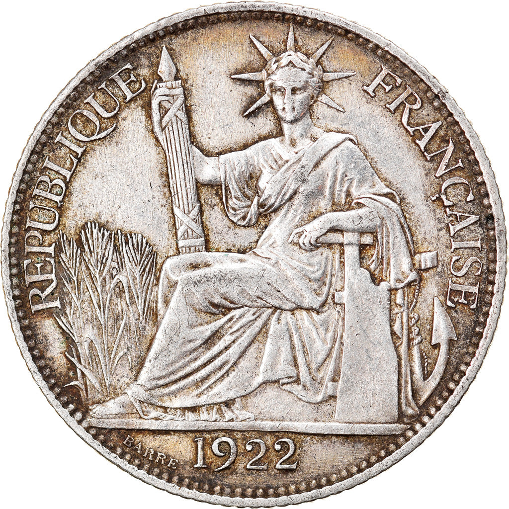 Coin, FRENCH INDO-CHINA, 20 Cents, 1922, Paris, EF(40-45), Silver, KM:17.1