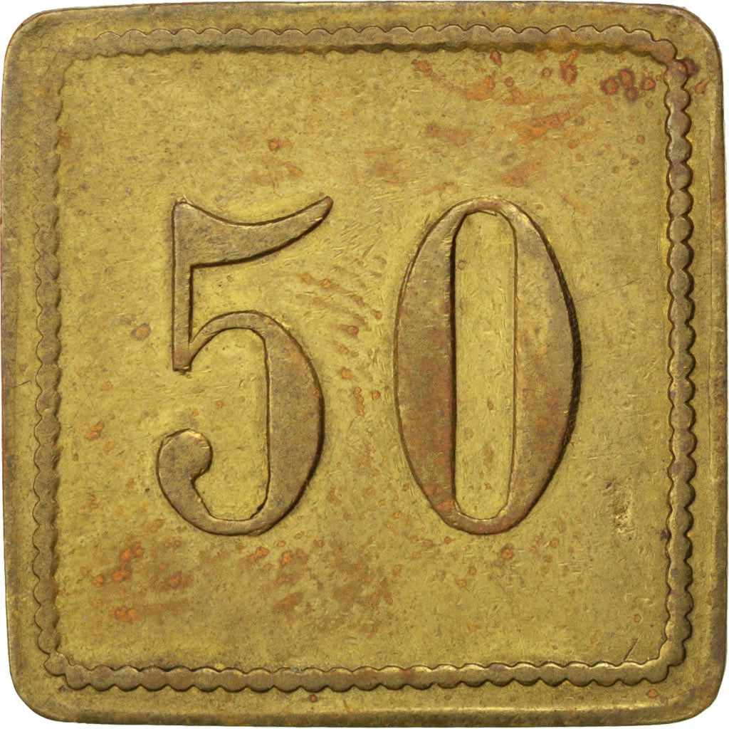 Monnaie, France, 50 Centimes, TTB, Laiton, Elie:R370.1